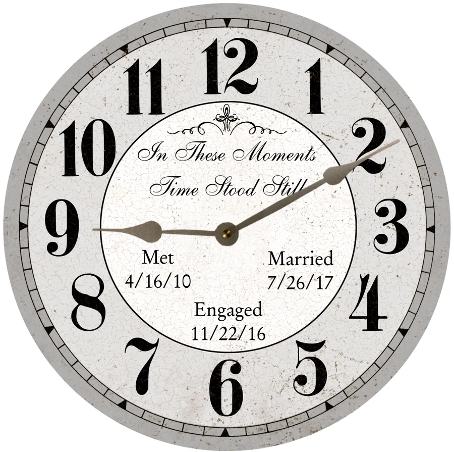 Unique Time Stood Still Clock in Gray - Customizable Design